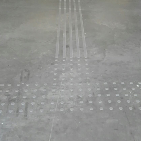 Cintas antideslizantes de señalizacion estadio Wanda Metropolitano. Madrid